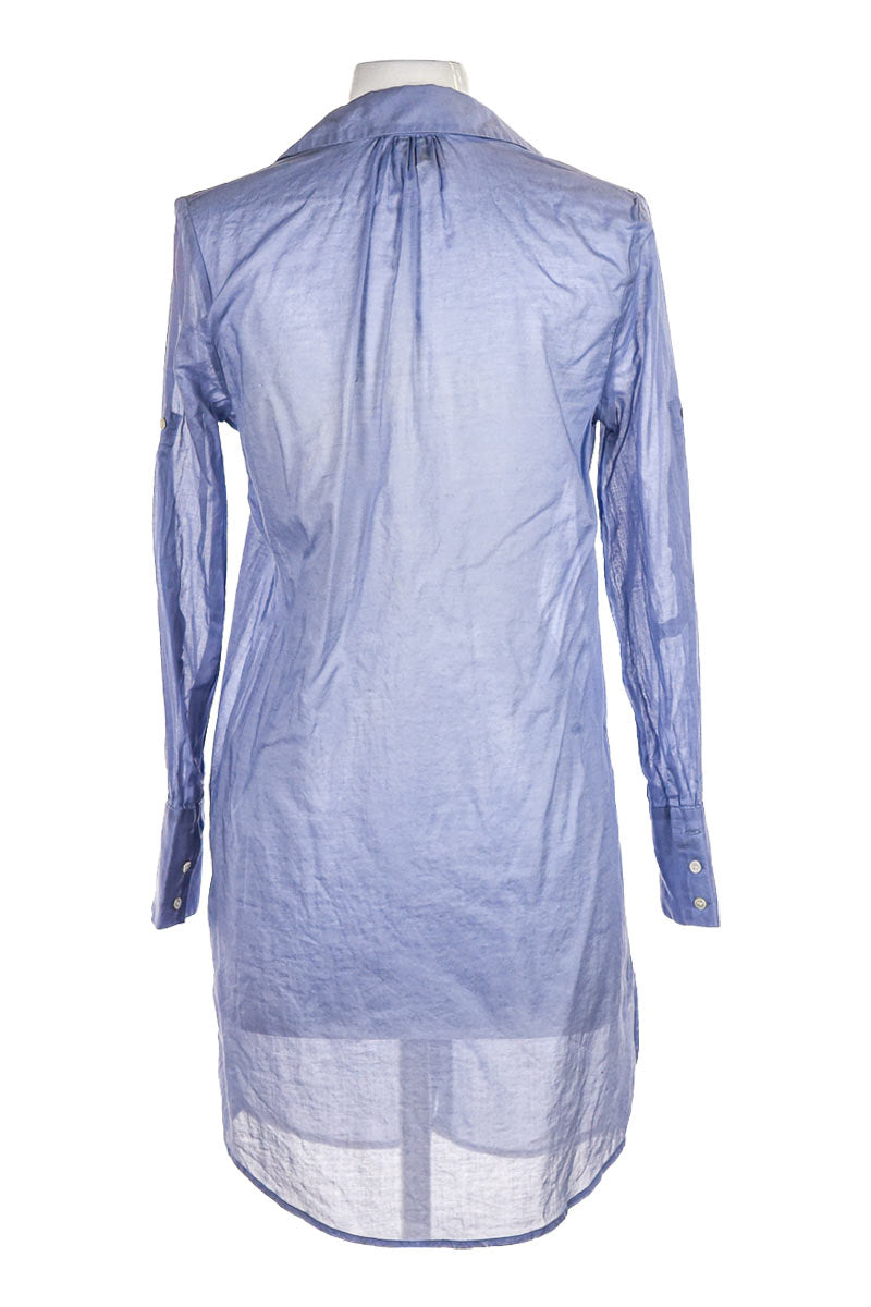 haute hippie blue dress NEW HAUTE HIPPIE BLUE RUFFLE MINI DRESS