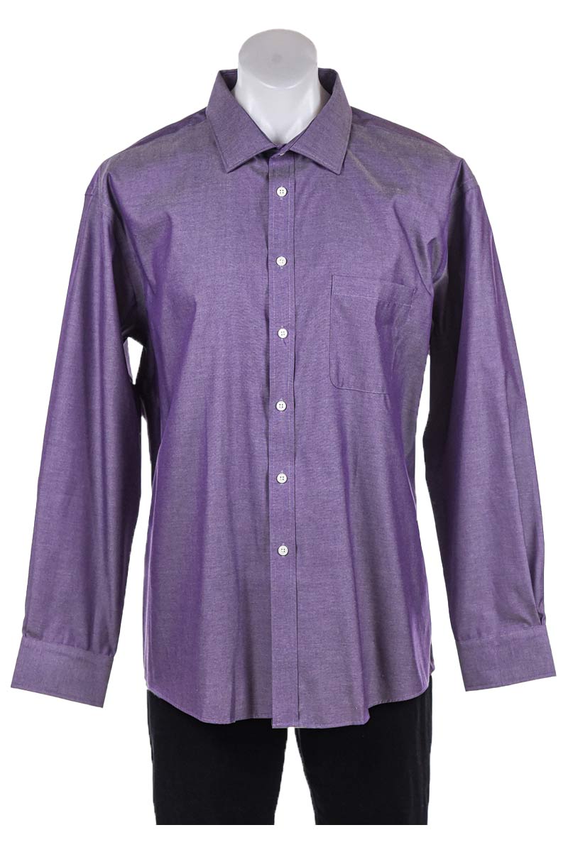 joseph and feiss dress shirts Joseph & Feiss Modern Fit Mens Dress Shirt in Burgundy, Spread Collar  Wrinkle-Resistant Stretch, Size 17 32/33