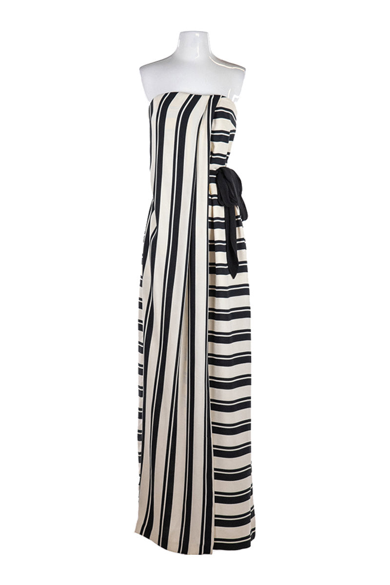 Halston heritage black and white dress hotsell